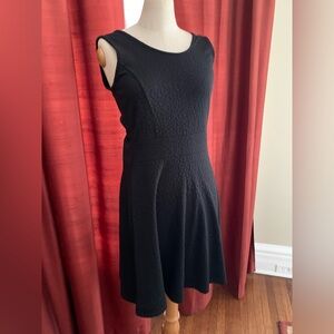 NEW with tag - Charming Charlie Black Textured Sleeveless Fit-and-Flare Dress